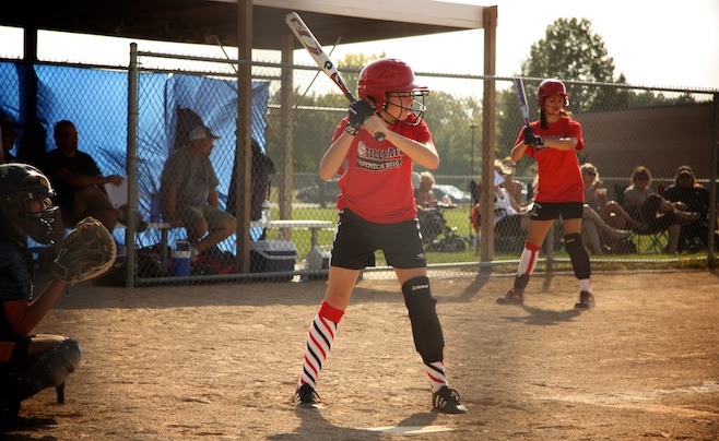 Cousin Lea at bat